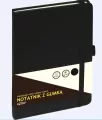 Notatnik A5/80K kratka z gumką czarny GRAND - tantis.pl