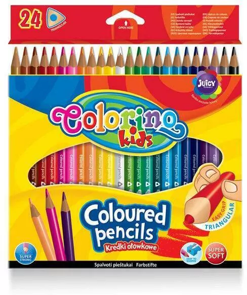 Patio. Kredki ołówkowe trójkątne, 24 kolory - tantis.pl