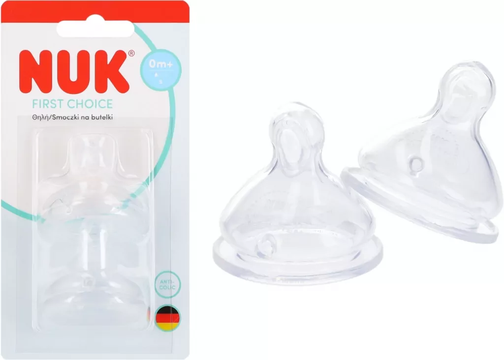 NUK. First Choice. Smoczki do butelki silikonowe. Rozmiar S. 2 sztuki - tantis.pl