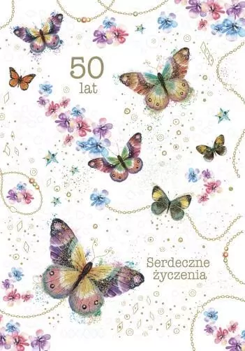 Kartka okolicznościowa Urodziny 50 - tantis.pl