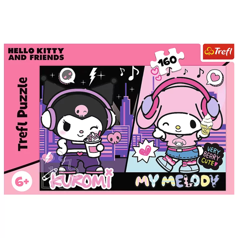 Puzzle 160 Kuromi rządzi Hello Kitty TREFL - tantis.pl