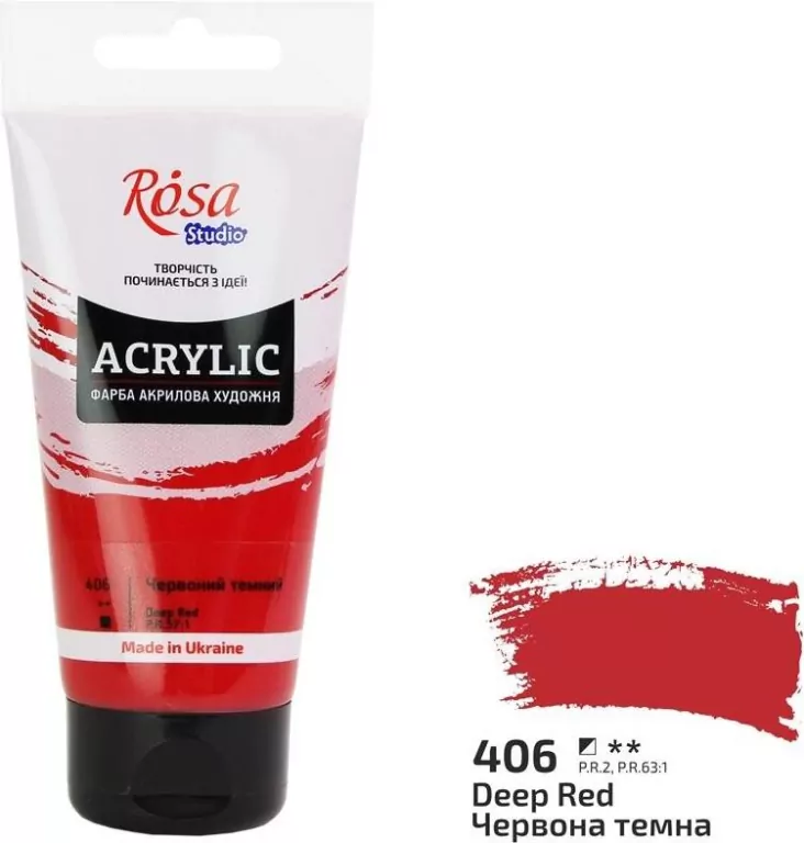 Farba akrylowa dark red 406 75ml - tantis.pl