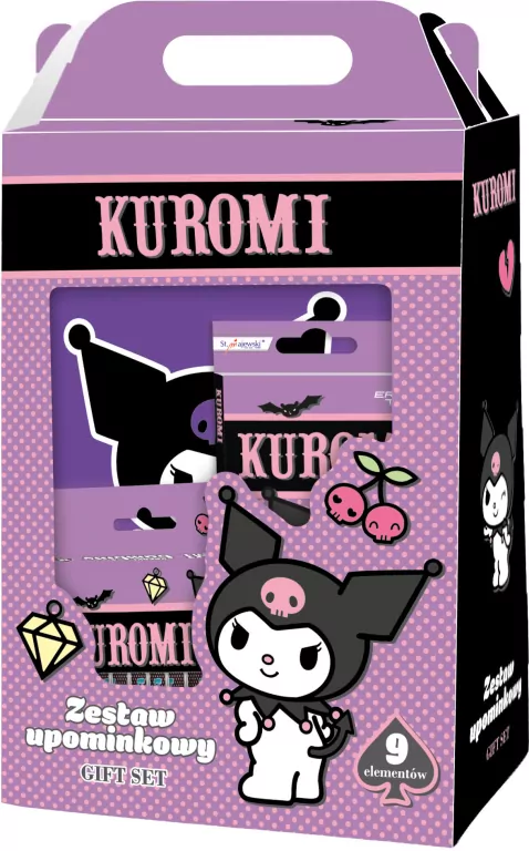 Zestaw upominkowy plastyczny Kuromi 9el BAMBINO - tantis.pl