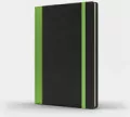Notatnik A5 Pro M+ kropki czarny/jasnozielony - tantis.pl