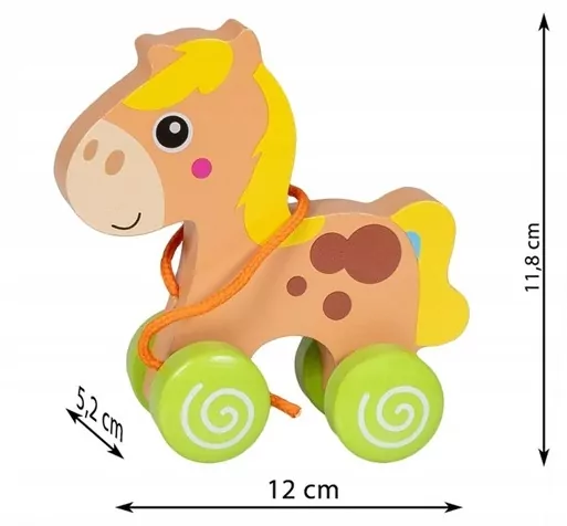 Konik drewniany do ciągnięcia - tantis.pl