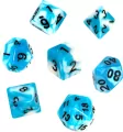 Komplet kości REBEL RPG - Dwukolorowe - Błękitno-białe - tantis.pl
