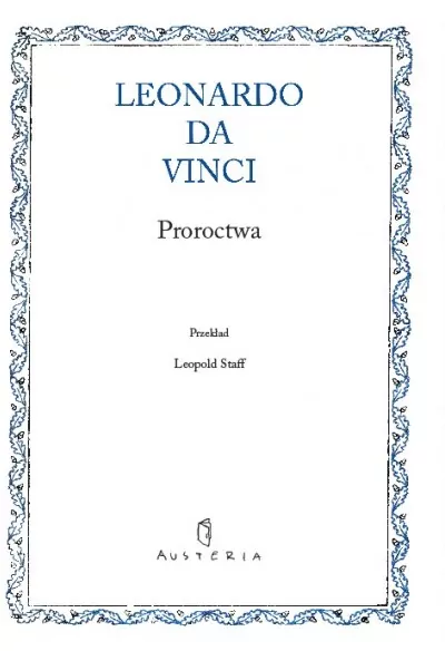 Proroctwa. Pisma wybrane Leonarda da Vinci - tantis.pl