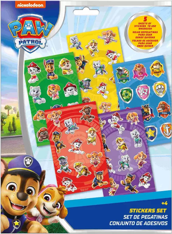 Zestaw naklejek Paw Patrol 92 szt. PW20007 - tantis.pl