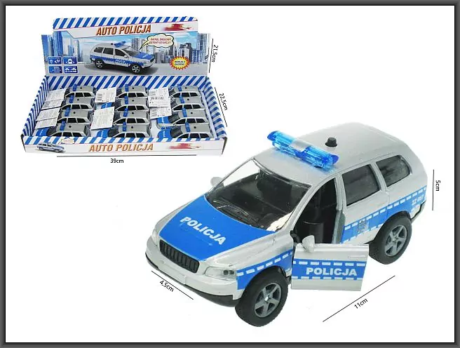 Auto Policja 11cm z głosem SW-16-11P/PL p12 cena za 1 szt - tantis.pl