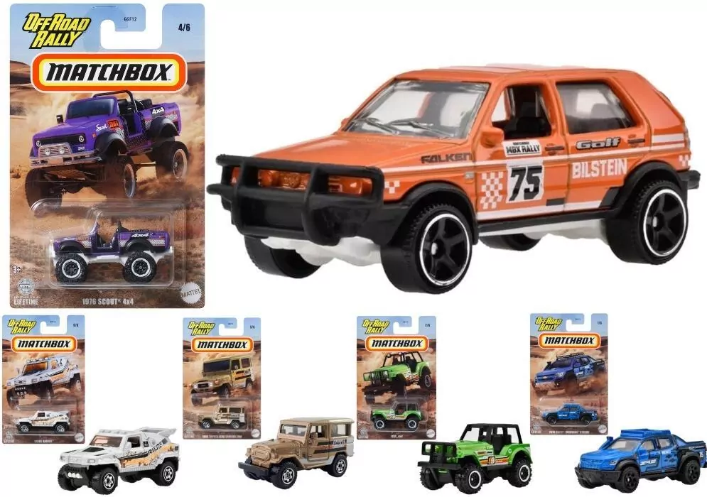 Matchbox Samochód Off Road Rally 1:64 mix - tantis.pl