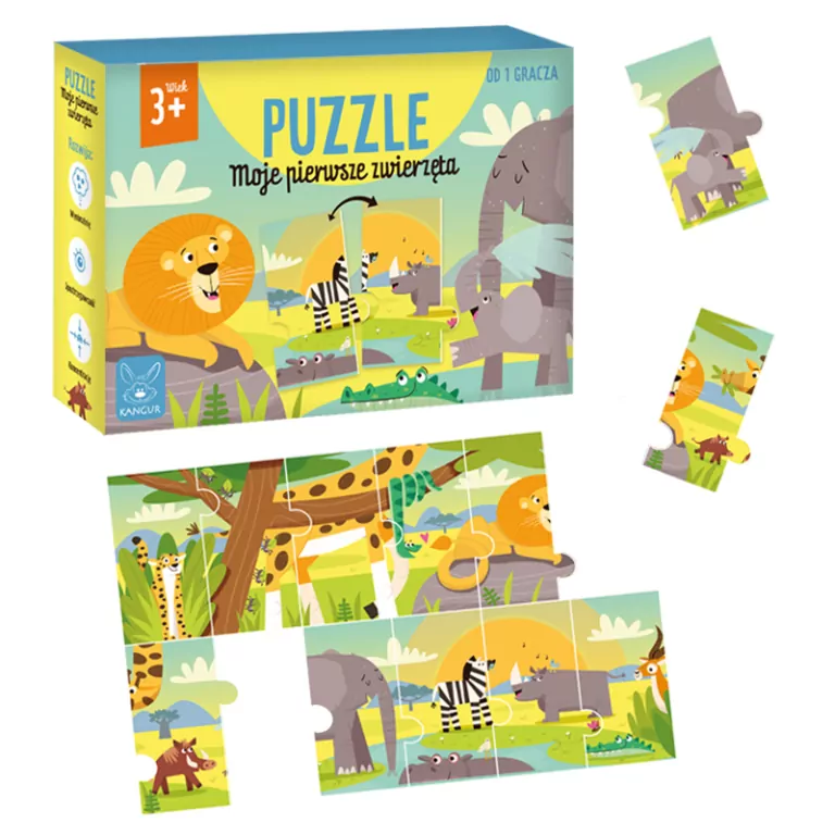 Kangur. Puzzle. Moje pierwsze zwierzęta - tantis.pl