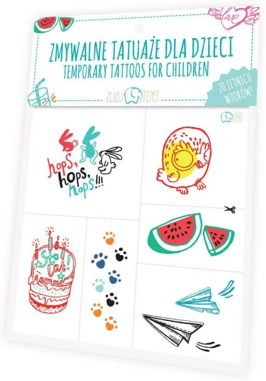 Zmywalne tatuaże dla dzieci - Letnie wzory - tantis.pl