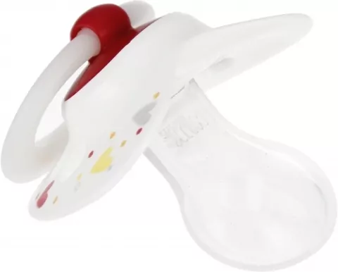 NUK. Signature Night. Smoczki. 0-6 miesięcy. Biały i czerwony - tantis.pl