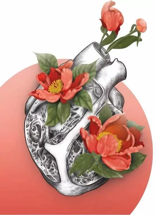 Plakat Floral heart - tantis.pl