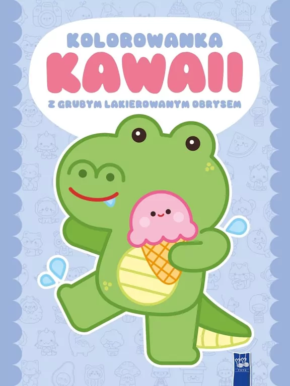Kolorowanka Kawaii z grubym lakierowanym obrysem - tantis.pl