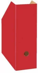Pojemnik A4 na czasopisma/dokumenty 7cm karton czerwony