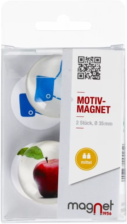 Magnes szklany Kciuk/Jabłko Kopuła 3,5 cm - tantis.pl