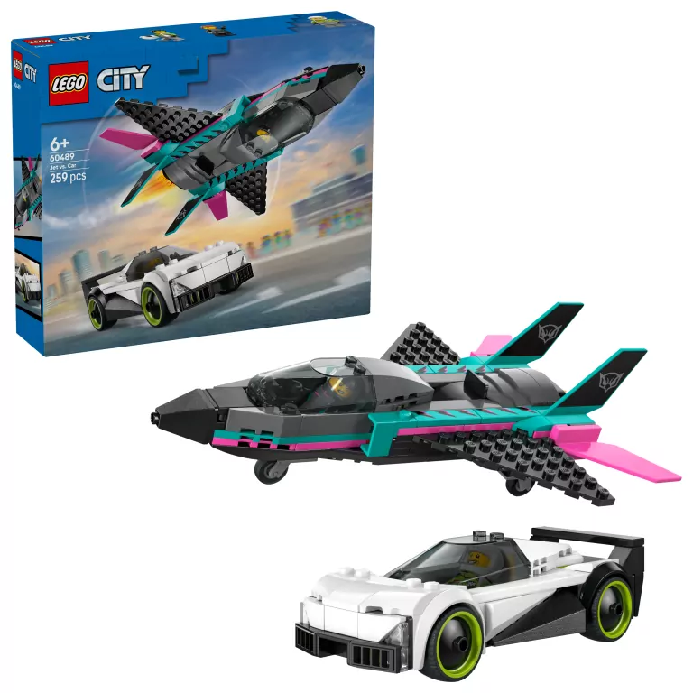 LEGO® City. Odrzutowiec kontra samochód 60489 - tantis.pl