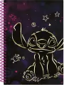 Kołobrulion B5 Disney Gold Stitch plastikowa spirala 100 kartek - tantis.pl