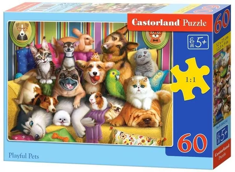 Puzzle 60. Playful Pets - tantis.pl