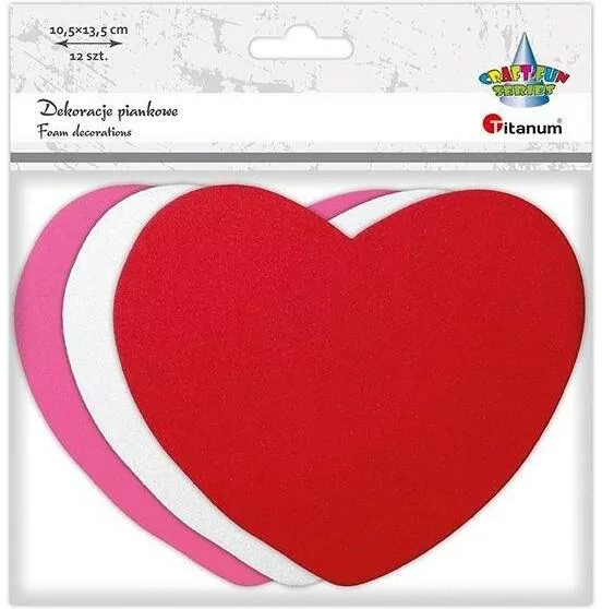 Dekoracje piankowe serca, mix - tantis.pl