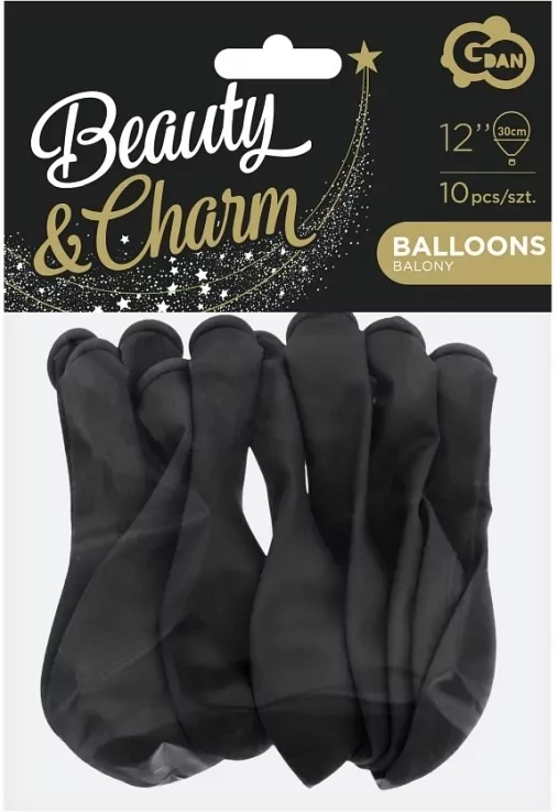 Beauty&Charm. Balony metaliki, czarne - tantis.pl