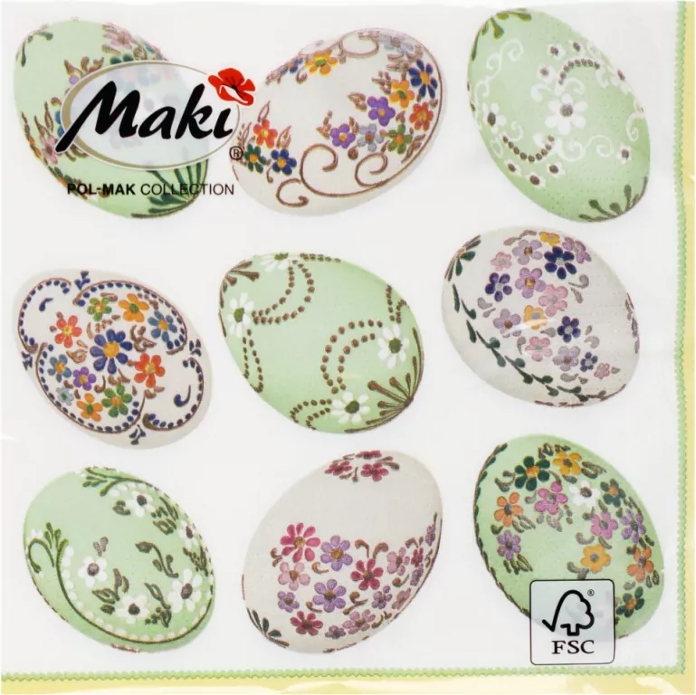 Serwetki 33x33cm Maki Wielkanoc op.  Pol-Mak - tantis.pl