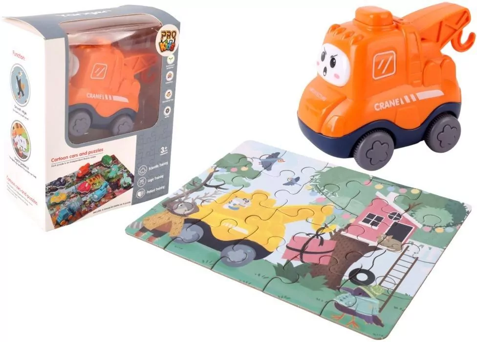 Auto puzzle Przygoda drogowa dźwig - tantis.pl
