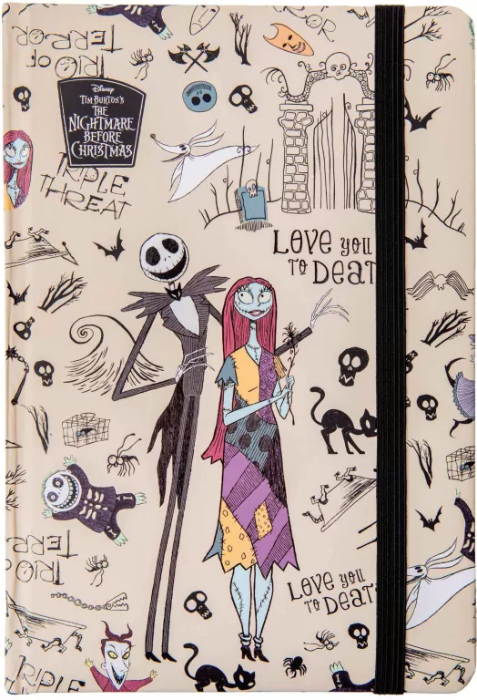 Notes A5 z gumką 80k. linia Disney Burton's Nightmare wzór 1 - tantis.pl