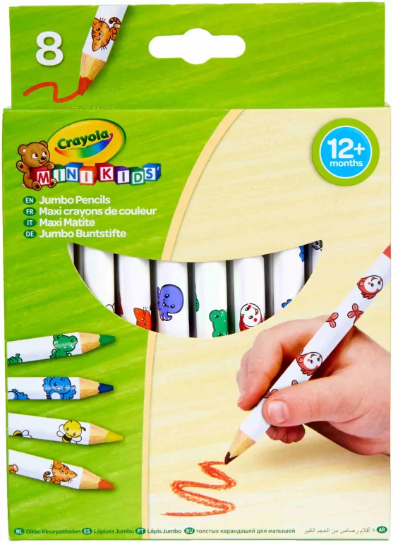 Kredki ołówkowe. Jumbo. 8 kolorów - tantis.pl