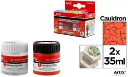 Farba akrylowa brązowa 35ml + środek tworzący