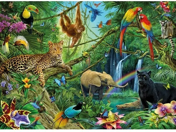 Puzzle 200. Zwierzęta w dżungli 126606 - tantis.pl