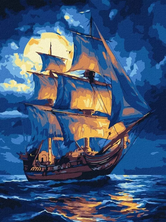 Malowanie po numerach - Legenda fal 30x40cm - tantis.pl
