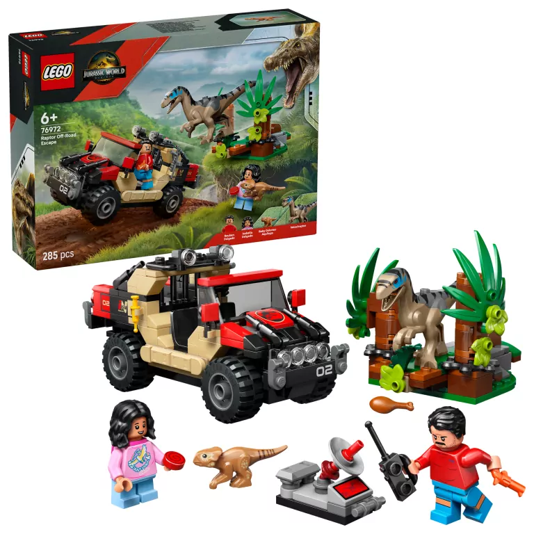 LEGO® Jurassic World. Ucieczka terenówką przed raptorem 76972 - tantis.pl