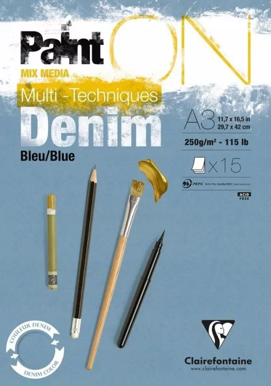 Blok A3 dżinsowy 250g 15ark - tantis.pl
