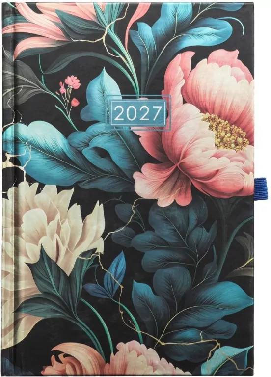 Terminarz 2027 dzienny B6 Metalic Flowers MIX - tantis.pl