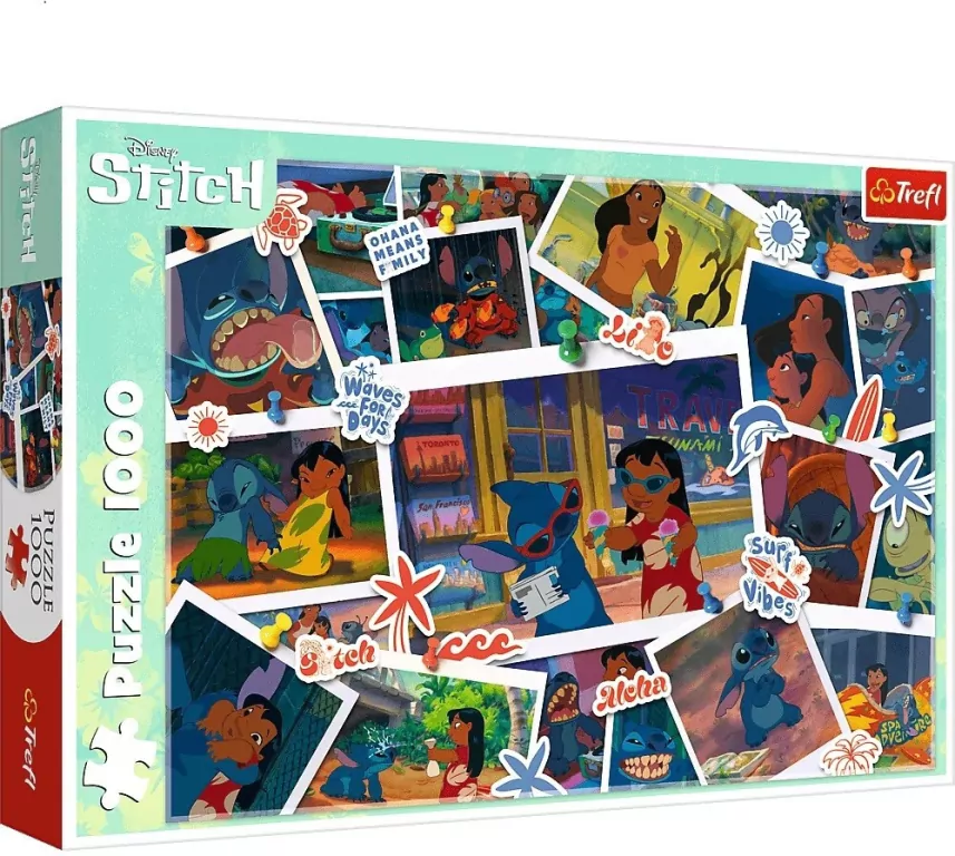 Trefl. Puzzle 1000. Lilo i Stich Słodkie Wspomnienia - tantis.pl