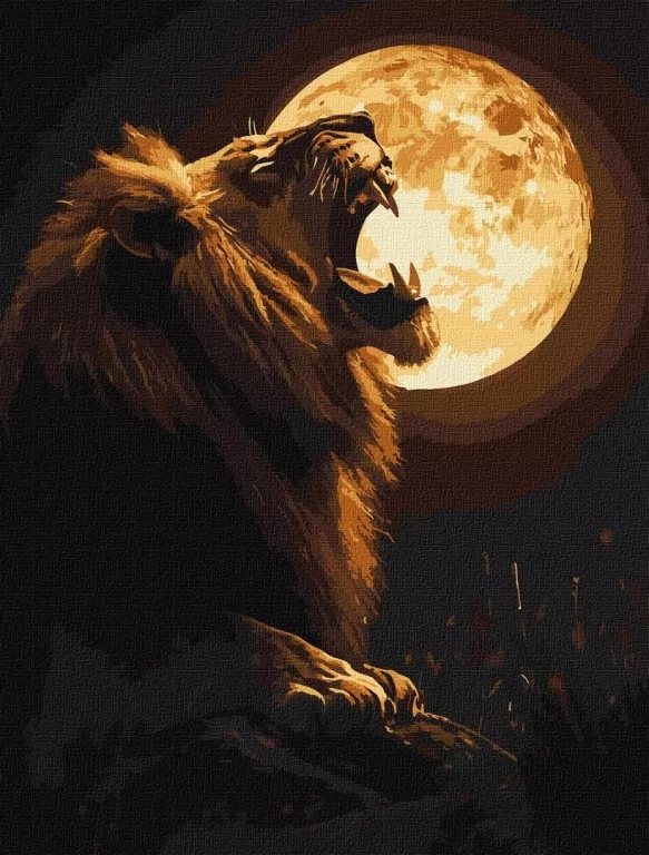 Malowanie po numerach - Nocny drapieżnik 30x40cm - tantis.pl
