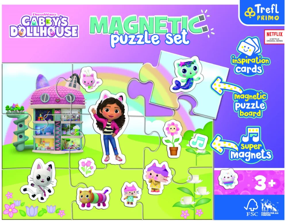 Trefl. Puzzle magnetyczne. Poznaj świat Gabi - tantis.pl