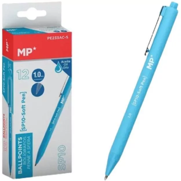 Długopis olejowy 1,0mm lazurowy (12szt) - tantis.pl