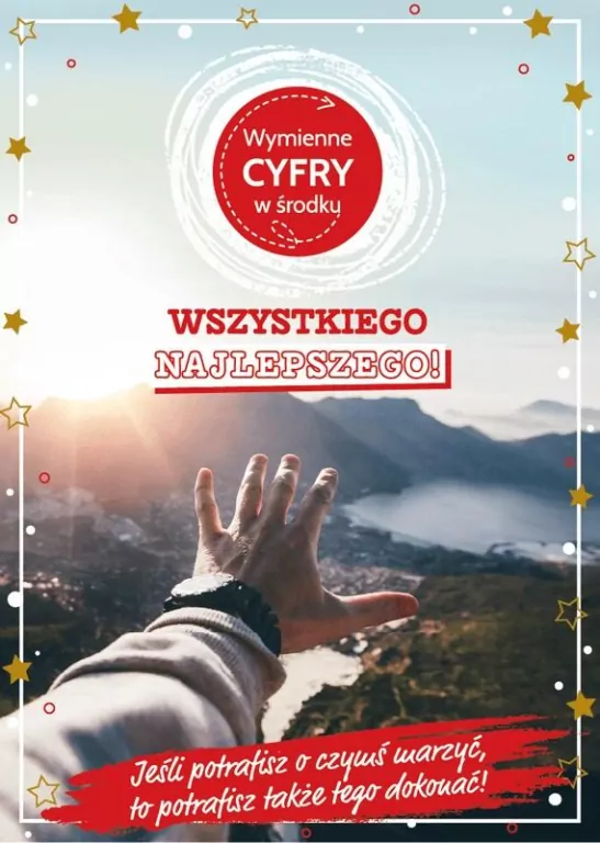 Karnet Urodziny wymienne cyfry - tantis.pl