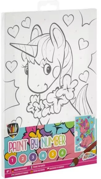 Malowanie po numerach + farbki Jednorożec - tantis.pl