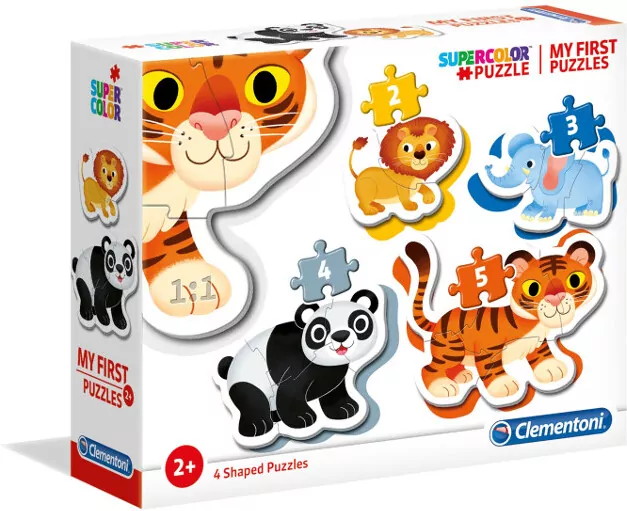 Clementoni. Moje pierwsze puzzle. Wild animals - tantis.pl