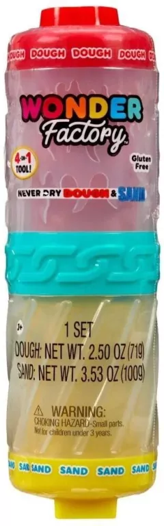 Wonder Factory Never Dry Dough&Sand Red Yellow - tantis.pl