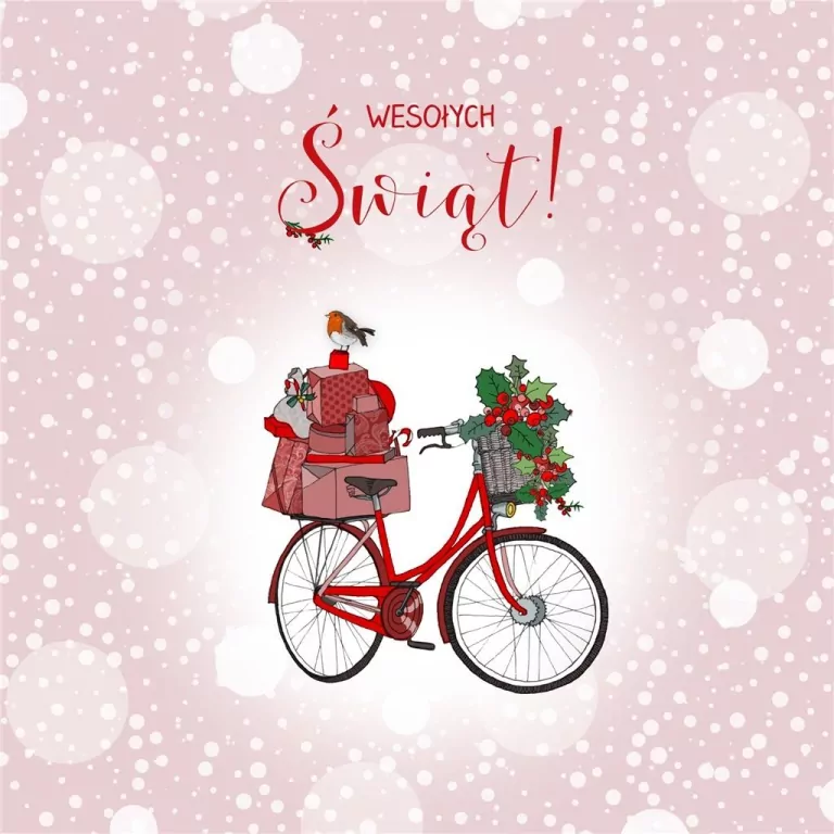Karnet Swarovski kwadrat: Święta Rower - tantis.pl