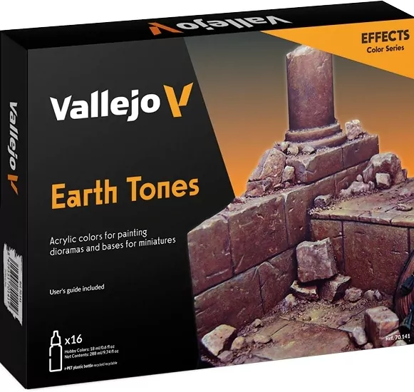 Vallejo: 70.141 - Model Color - Effects - Earth Tones (16 x 18 ml) - tantis.pl