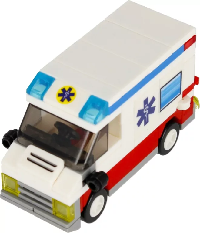 Klocki konstrukcyjne City 102 elementy. Ambulans - tantis.pl