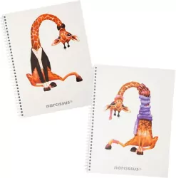 Kołonotatnik Swing Żyrafa. A4/80K kratka. 3 sztuki