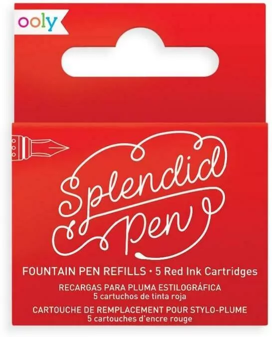 Naboje uzupełniające Ooly Splendid Pen czerwone 5 sztuk - tantis.pl