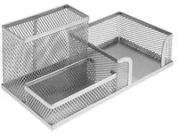 Przybornik wielofunkcyjny metalowy srebrny MEMOBE